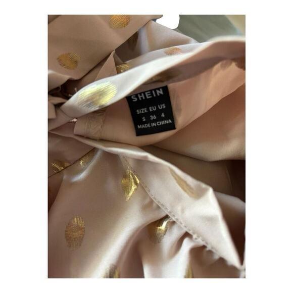SHEIN Peach and Gold Blouse Size S - Picture 4 of 4